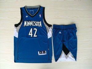Maillot De Basket Minnesota Timberwolves Ricky Rubio 42 Tissus Sportif Fans Edition Bleu Survetement